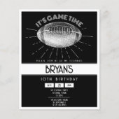 Papier Simple Retro White Football Budget Anniversaire In (Devant)