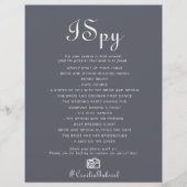 Papier Simple Soirée Boho I Spy Mariage Jeu (Devant)