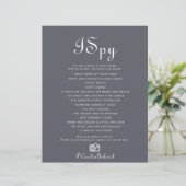 Papier Simple Soirée Boho I Spy Mariage Jeu (Debout devant)