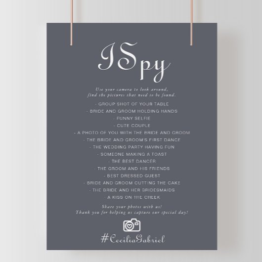Papier Simple Soirée Boho I Spy Mariage Jeu