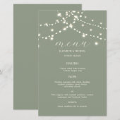 Papier Simple String Lights Sage Green (Devant / Derrière)