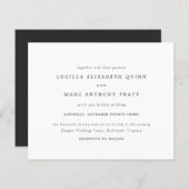 Papier Simple Timeless Budget Wedding Invitation (Devant / Derrière)