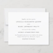 Papier Simple Timeless Budget Wedding Invitation (Devant)