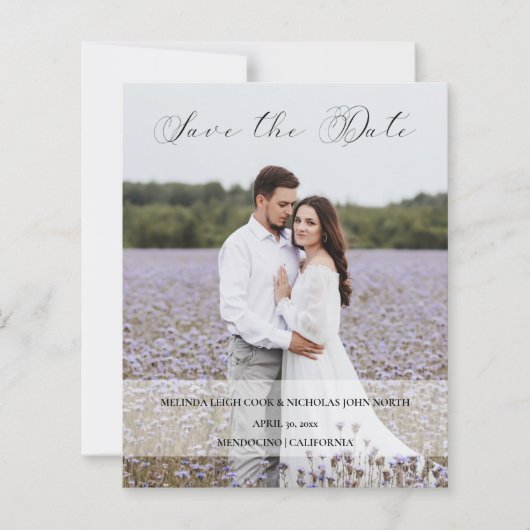 Papier Simple Transparency Effect Photo Typography Script (Devant)