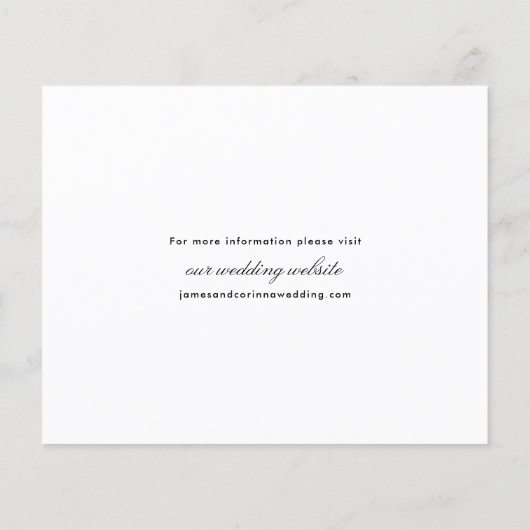 Papier Simple Typographie Photo Mariage Enregistrer La Da (Dos)