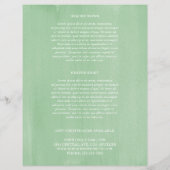 Papier Simple Verdure Moderne Élégant Rustique Tarifs (Dos)
