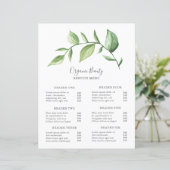 Papier Simple Verdure Moderne Élégant Rustique Tarifs (Debout devant)
