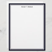 Papier Simplicité Dk Blue / Blanc en-tête personnalisée (Devant / Derrière)