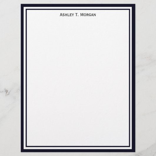 Papier Simplicité Dk Blue / Blanc SV personnalisé (Devant)