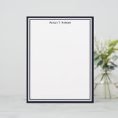 Papier Simplicité Dk Blue / Blanc SV personnalisé (Debout devant)