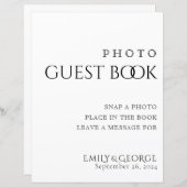 Papier Simply Classic Photo Guest Book Mariage (Devant / Derrière)