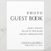 Papier Simply Classic Photo Guest Book Mariage (Devant)