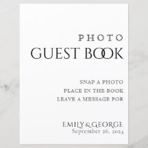 Simply Classic Photo Guest Book Mariage