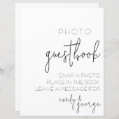 Papier Simply Quaint Photo Guest Book Mariage (Devant / Derrière)