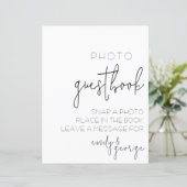 Papier Simply Quaint Photo Guest Book Mariage (Debout devant)