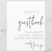 Papier Simply Quaint Photo Guest Book Mariage (Devant)