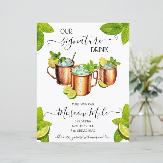 Papier Sip, Sip Hooray Moscou Mule Signature Boisson Rece (Debout devant)