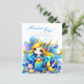 Papier Sirène 1er Anniversaire ou MODIFIER ÂGE Turquoise (Debout devant)