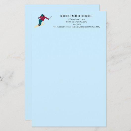 Papier Ski (Devant / Derrière)