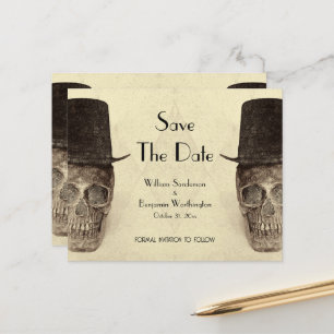 Papier Skull Gay M. Et M. Vintage Retro Sepia Budget