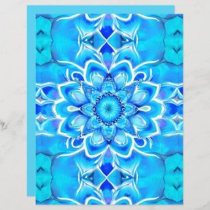 Papier Sky Blue et Cobalt Batik Mandala Motif