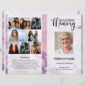 Papier Sky  Funeral Program template (Devant / Derrière)