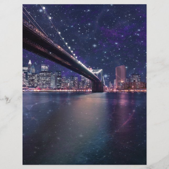 Papier Skyline Spacey Manhattan (Devant)