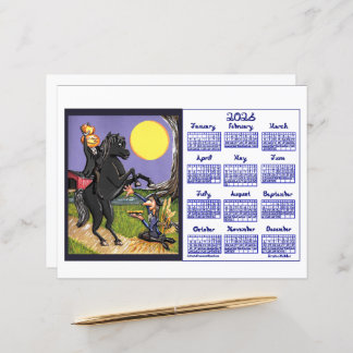 Papier Sleepy Hollowing Inspired 2026 Calendar Paper 