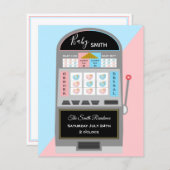 Papier Slot machine jeu budget sexe révéler l'invitation (Devant / Derrière)