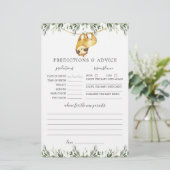 Papier Sloth Animaux Baby shower Prédictions et conseils (Debout devant)