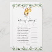 Papier Sloth Animaux Baby shower Qu'est-ce que maman port (Devant / Derrière)