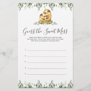 Papier Sloth Baby shower Devine Le Mess Sweet