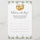 Papier Sloth Baby shower Devinez ce qu'il y a dans le jeu (Devant)