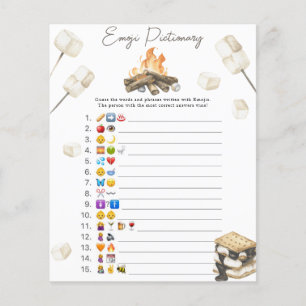 Papier S'more bonfire baby shower Emoji jeu d'image