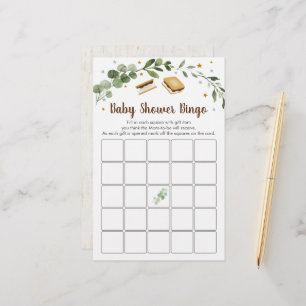 Papier S'mores Baby shower de verdure Bingo Jeu