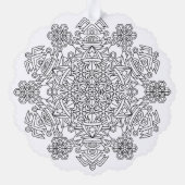 Papier Sneeuwvlok Kleurplaat Ornament (Achterkant)