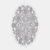 Papier Sneeuwvlok Kleurplaat Ornament (Rechts)