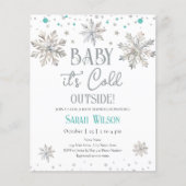 Papier Snowflakes Baby It's Cold Outside Baby shower (Devant)