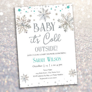 Papier Snowflakes Baby It's Cold Outside Baby shower