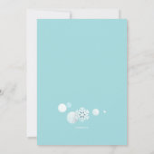 Papier Snowflakes Baby shower Blue Invitation (Dos)