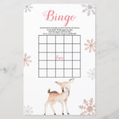 Papier Snowflakes Hiver Cerf ONE derland Bingo Anniversai (Devant)