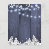 Papier Snowflakes hiver merveilleux faire-part de mariage (Dos)