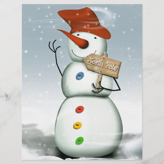 Papier Snowman du Pôle Nord (Devant)