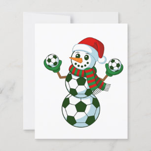 Papier Snowman Soccer Noël Amateurs de sport