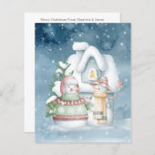 Papier Snowmen BUDGÉTAIRE En Photo Neige Noël (Devant / Derrière)