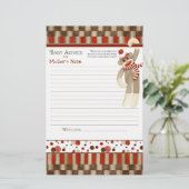 Papier Sock Monkey, Boy Baby shower Conseils (Debout devant)