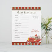 Papier Sock Monkey, Douche Bingo n Scramble Jeu (Debout devant)