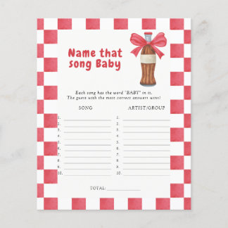 Papier Soda baby shower Name that song baby game