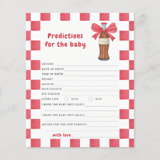 Papier Soda baby shower Predictions and advice baby