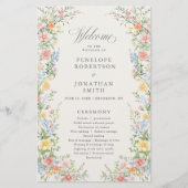 Papier Soft Pastel Ornate Spring Garden  Wedding Program  (Devant)